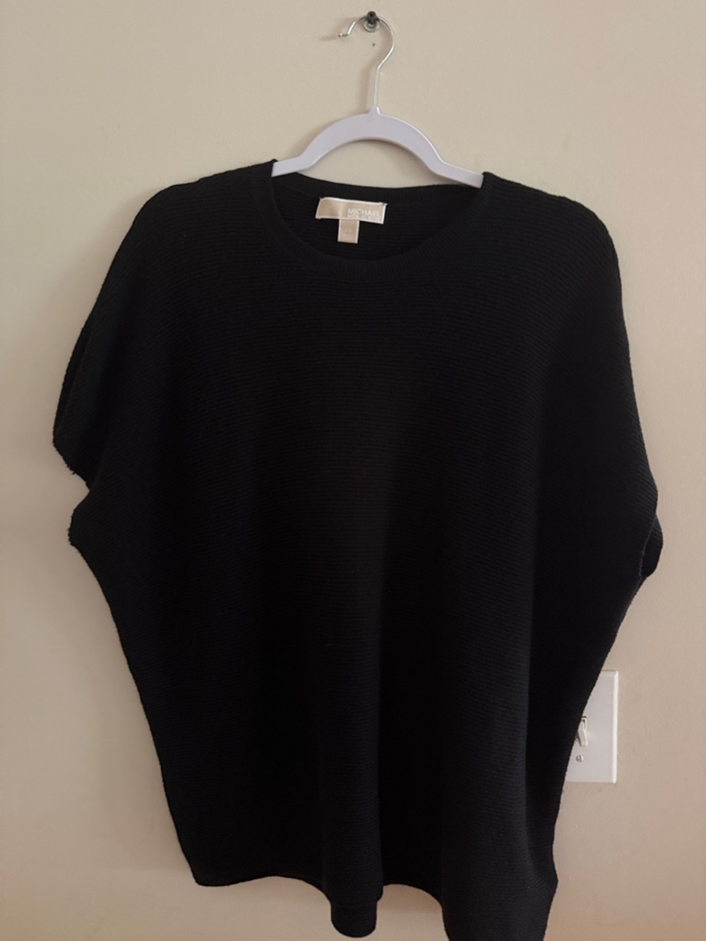 MICHAEL Michael Kors Black Ribbed Crewneck Sweater